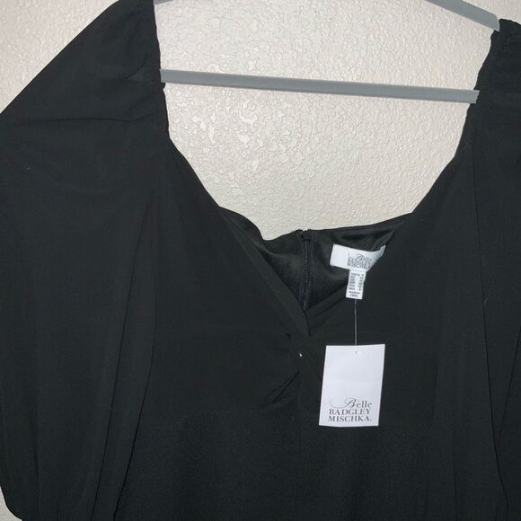 NWT Badgley Mischka Dalia Black Mini Dress size 8 - Picture 7 of 9